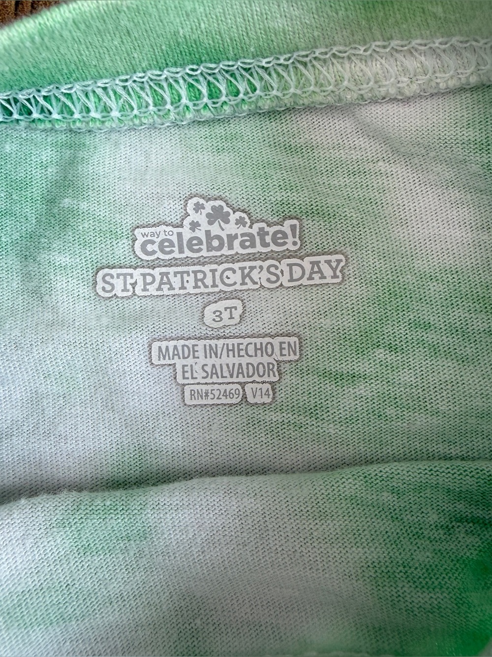 Toddler St. Patrick’s Day Long Sleeve Tye Dye Shenanigan Squad 3 Leaf Clover 3T - Picture 3 of 4